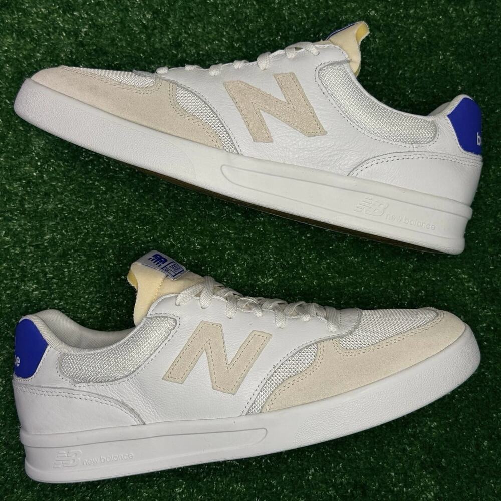 New Balance CT300 Court Shoes Men’s Size 12 White Royal Blue Low Top Sneakers
